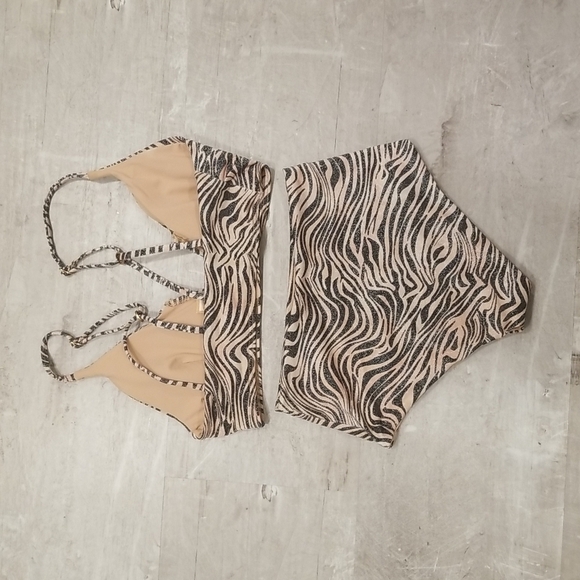 💕L*SPACE💕 Animal Instinct Bikini Set Medium NWT - Picture 10 of 12